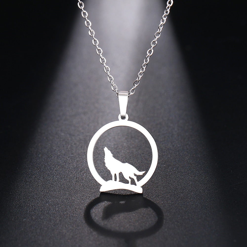 Howling Wolf On The Hill Pendant